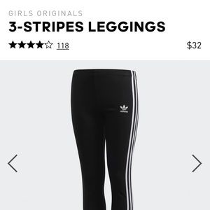 Adidas leggings - Girls Original 3 stripe leggings